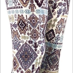 New Bohemian multi Peachskin leggings Plus size